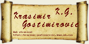 Krasimir Gostimirović vizit kartica